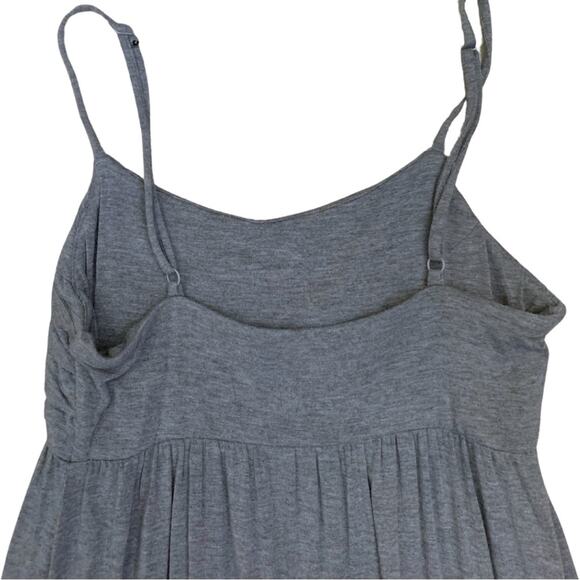 Donna Ricco Casual Gray Long Maxi Dress Size Small Sleeveless Stretch Strappy - Picture 8 of 11